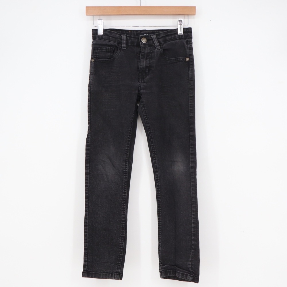 True Indigo Boys Faded Black Slim Straight Stretch Denim Jeans Size 10